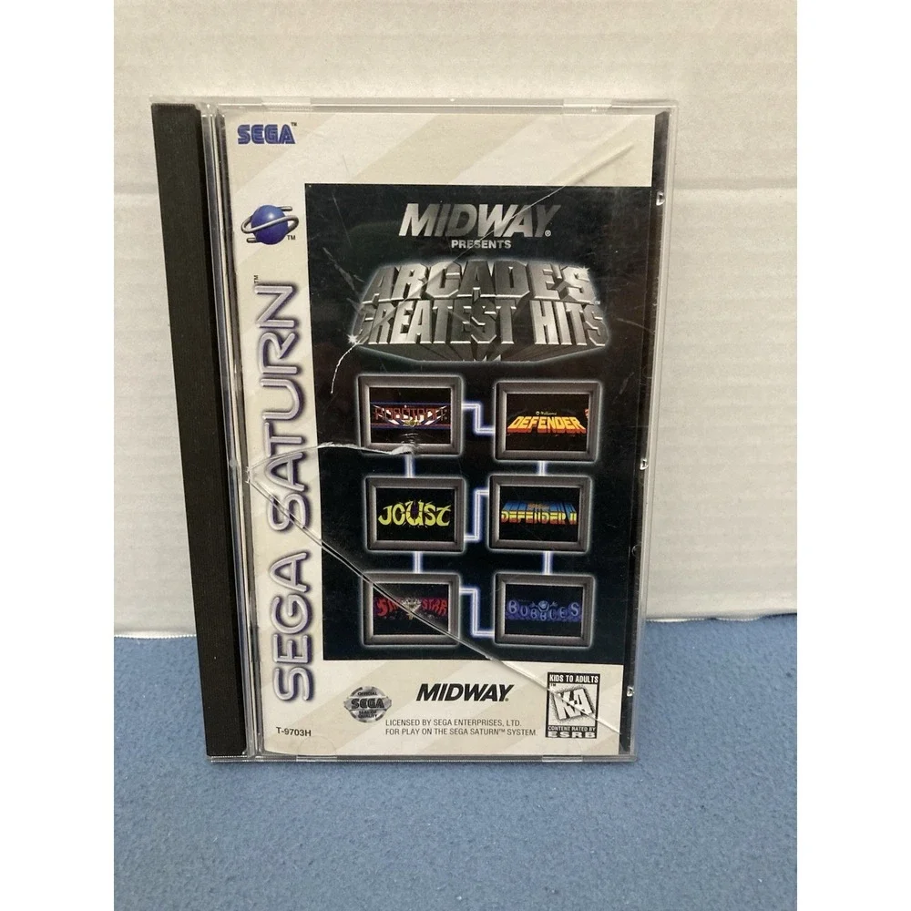 Midway Arcade's Greatest Hits Atari (Sega Saturn) Bad Case, No Reg - Authentic